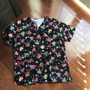 Duckies scrub top - hearts